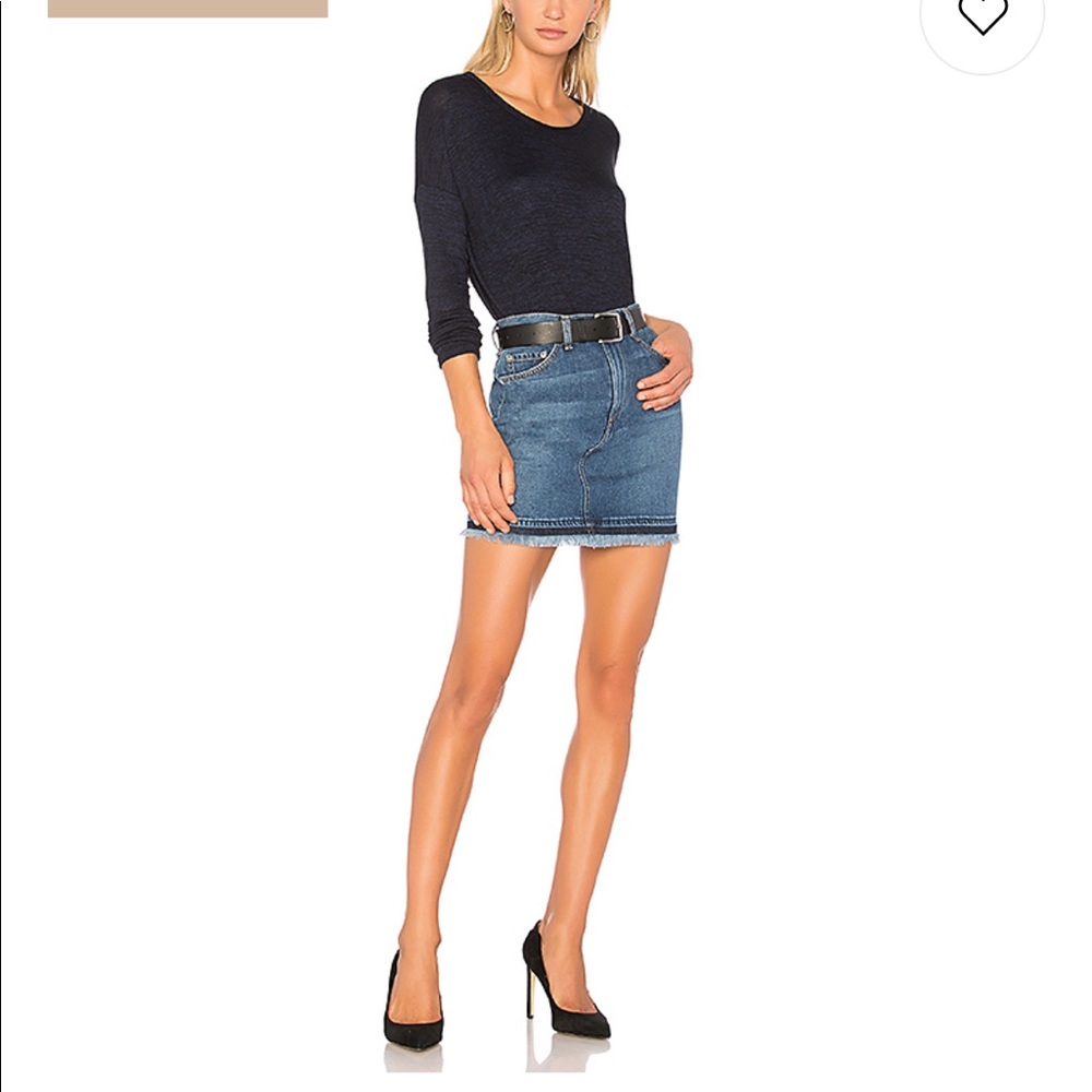 Rag & bone HUDSON Long Sleeve Tee. Navy/black - Picture 5 of 7